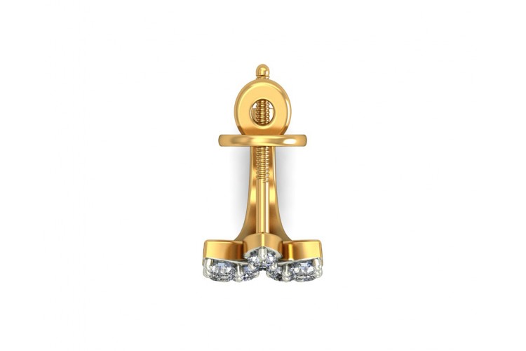 Hayley Diamond Hoop earrings in Gold